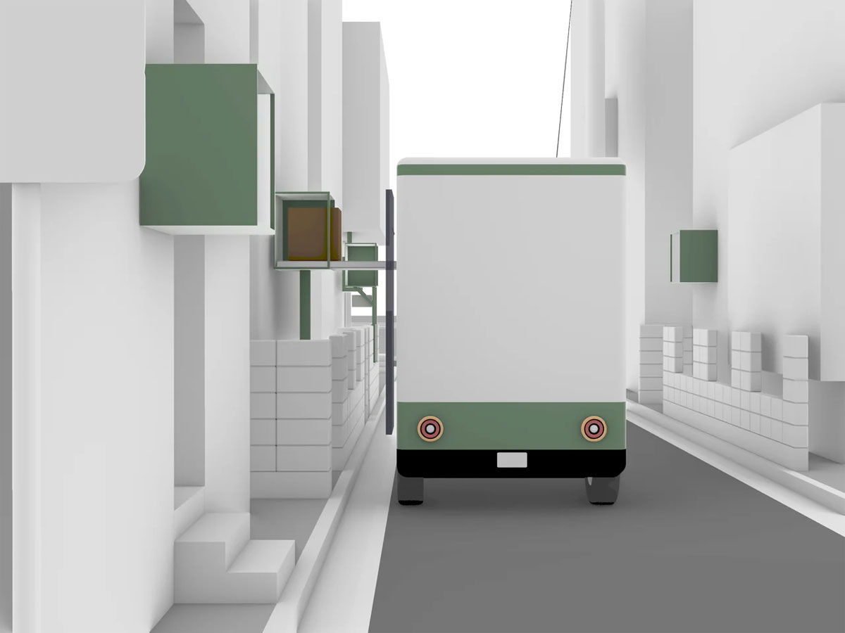 住宅デバイス/自動置き配対応、商用バンサイズ「自動配送車両中型タイプ」公開 20250321rdcc1 - 住宅デバイス/自動置き配対応、商用バンサイズ「自動配送車両中型タイプ」公開